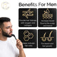 Image illustrating the benefits of using a derma roller for beard growth in men, including thicker, fuller facial hair and improved hair follicle stimulation. Discover how DermTechRoller enhances beard growth with microneedling.