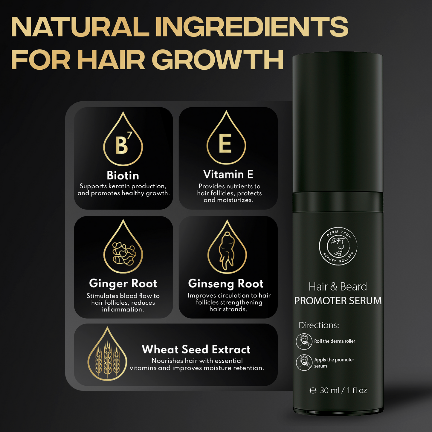 DermTech Hair & Beard Growth Serum