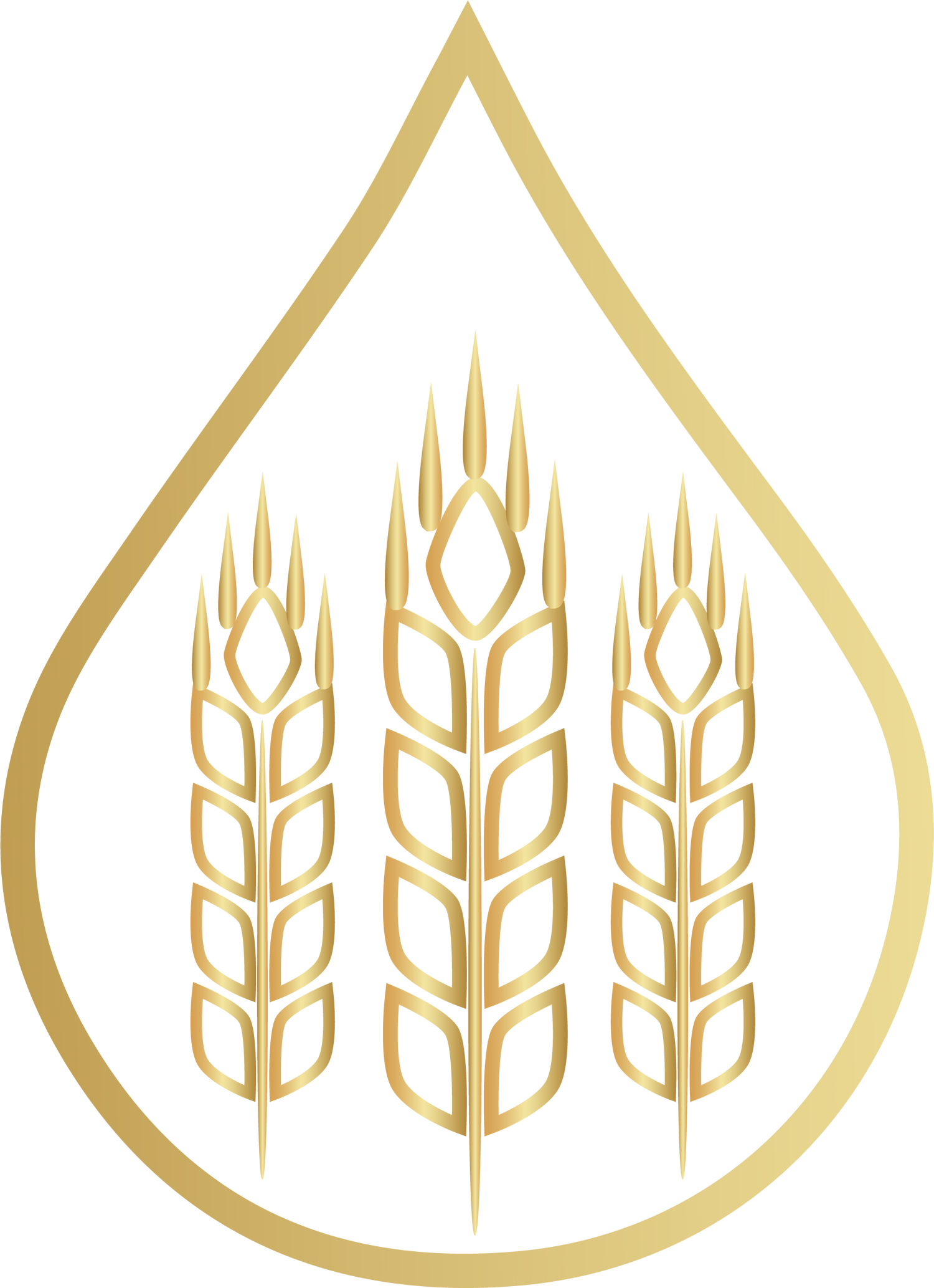 Golden icon representing Wheat Seed Extract, known for neutralizing hair with essential vitamins and improving moisture retention in DermTech products.